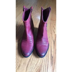 FRANCO SARTO | Red Leather Boots Size 6.5 US
